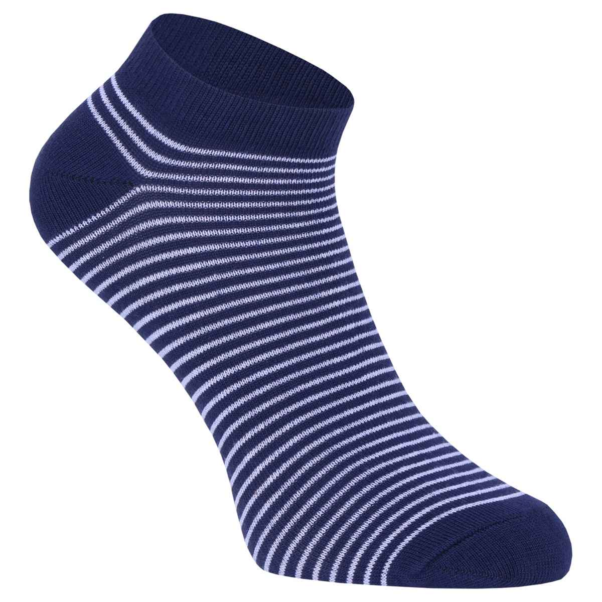 Beyond Unisex Striped Cotton Low Cut Socks | Assorted - Free Size