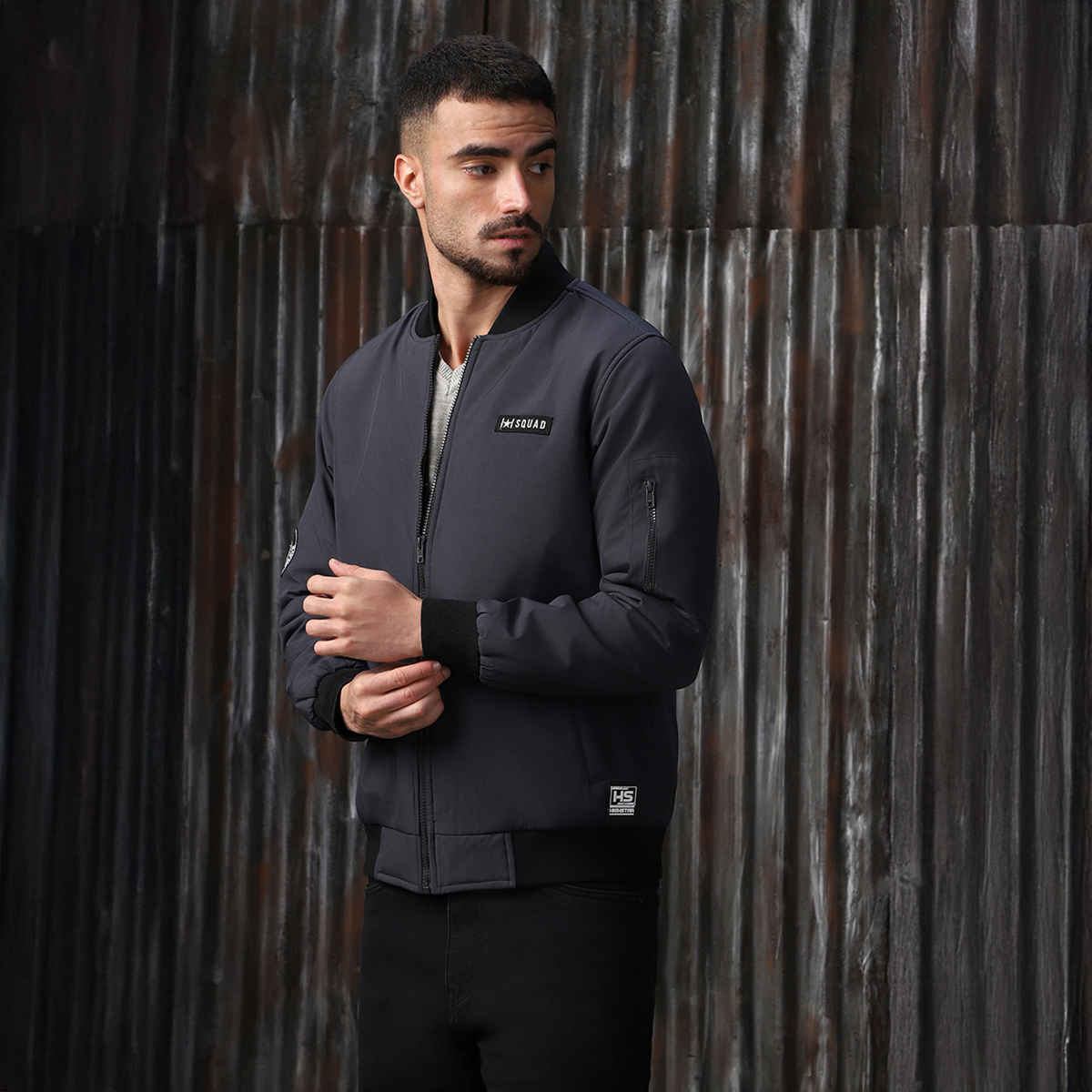 High Star Men's Lightweight Bomber Jacket | Blue - S