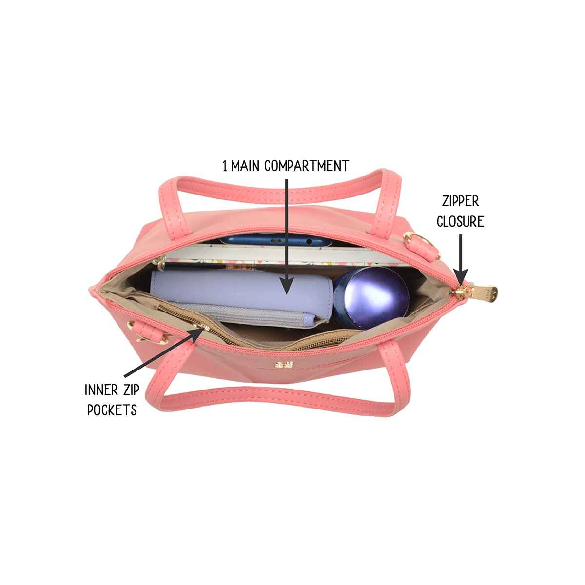 Baggit Women's Navi Tote Bag | Coral