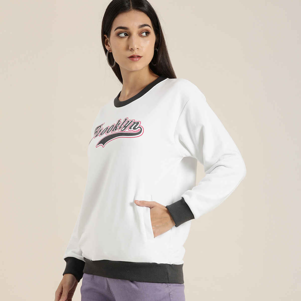 Dillinger Women's Sweatshirt | Dlwmnswt036 | White - XS