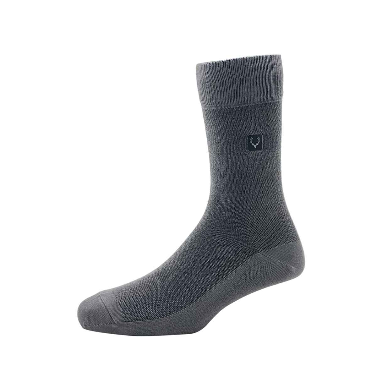 Allen Solly Men's Cotton Full Length Pique Pattern Socks - Black, Dark Grey, Navy