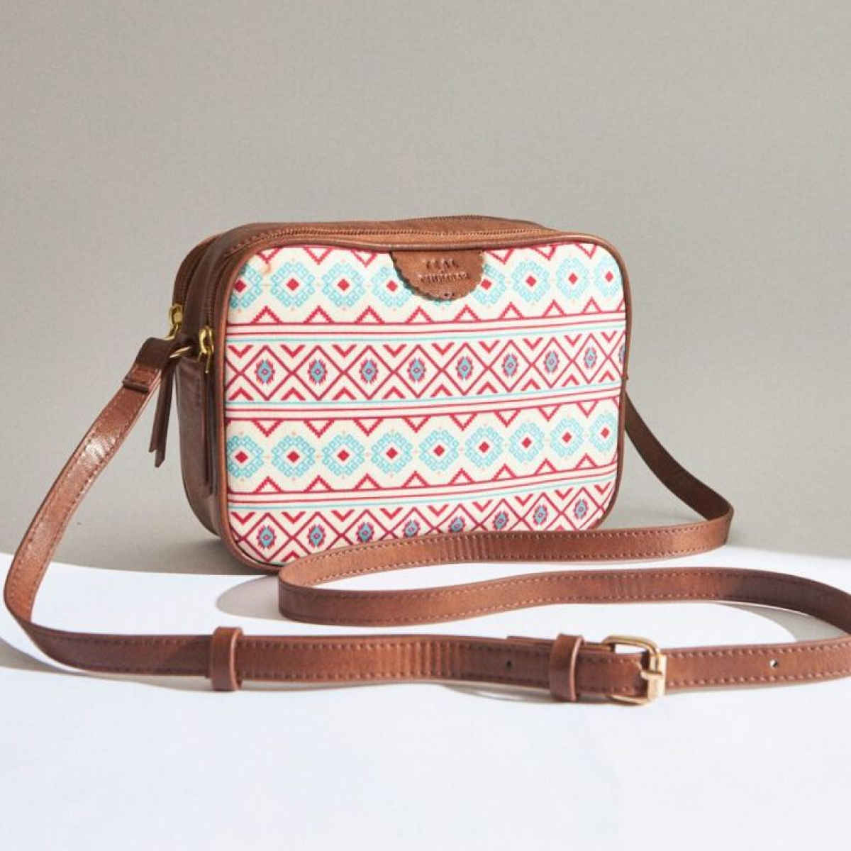 Chumbak Women's Canvas PU 1 L Sling Bag | Red - One Size