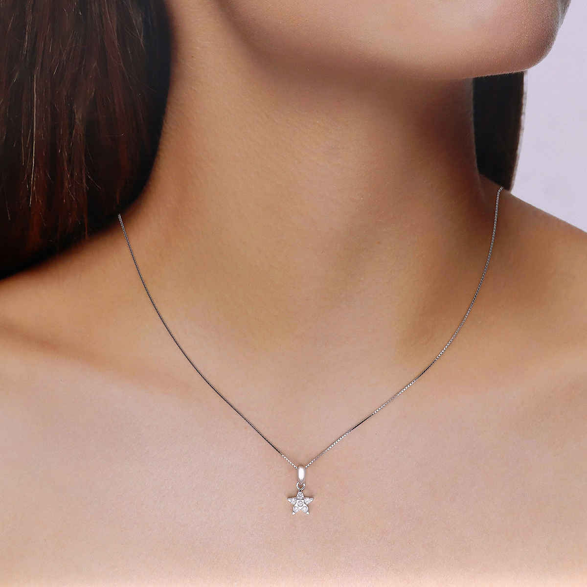 Kai Jewel Silver Star Pendant with Chain | NLCS605-S-NA