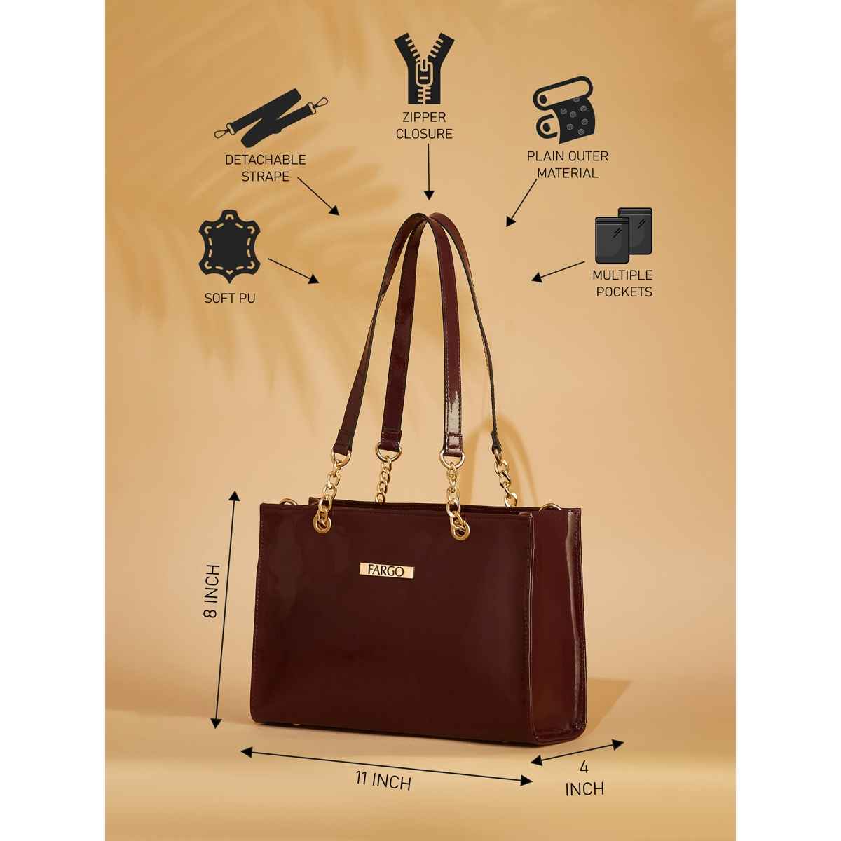 Fargo Women's Hand-held Bag | Maroon