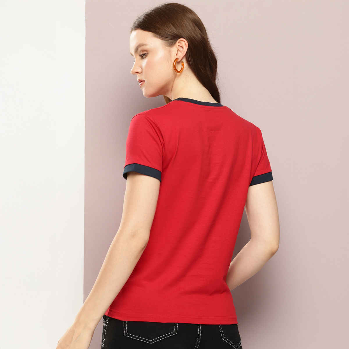 Dillinger Women's Regular Fit Short Sleeve Embroidery T-shirt | Red - XL