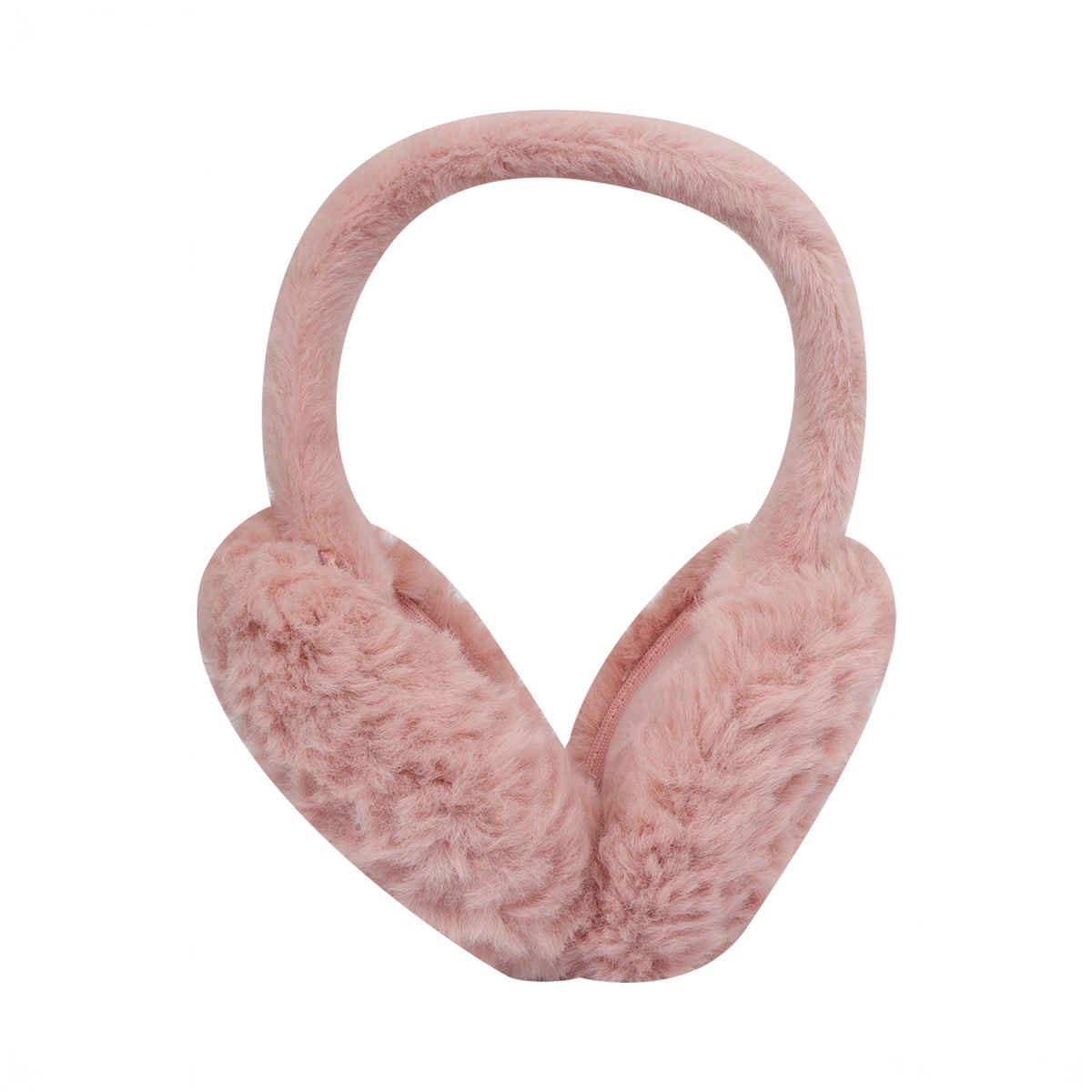 Fabseasons Women's Solid Faux Fur Winter Earmuffs | Peach - Free Size