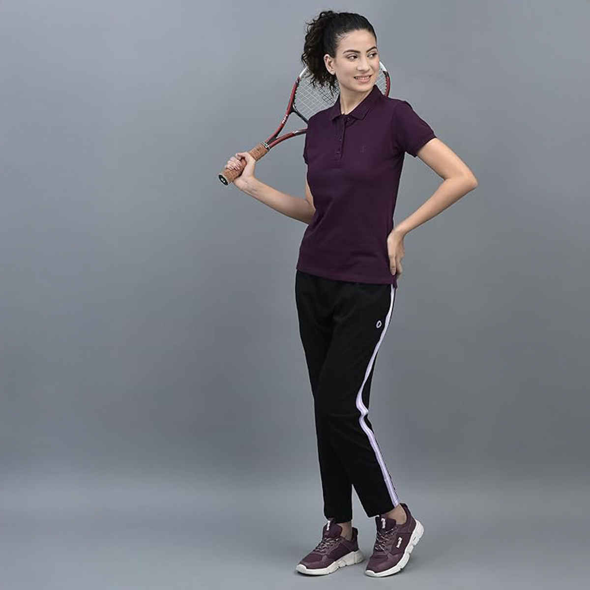 Dollar Women Polo T-shirt - Purple | Premium Cotton | M