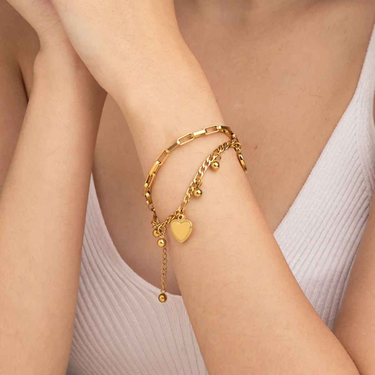 Palmonas Hearts All Over Bracelet For Womens | Waterproof And Anti-Tarnish