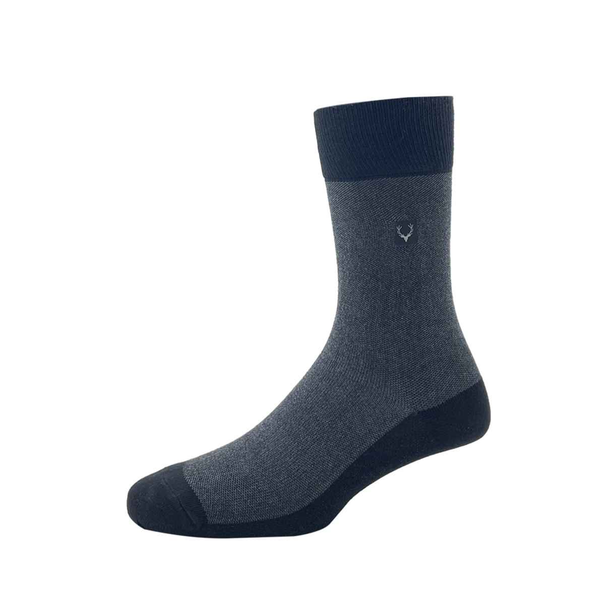 Allen Solly Men's Cotton Full Length Pique Pattern Socks - Black, Dark Grey, Navy