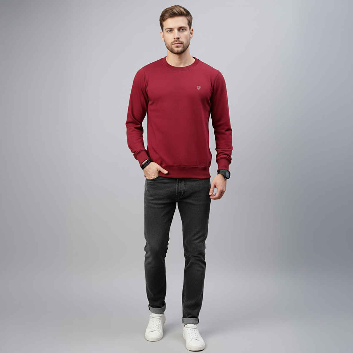 Lux Cozi Men's Sweatshirt Warmth Meets Everyday Fashion | Maroon - XL