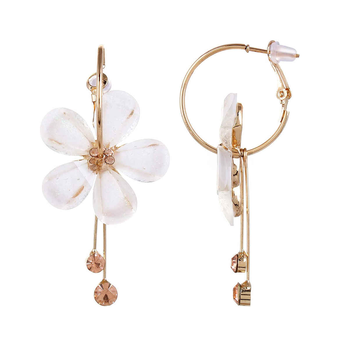 YouBella Jewellery Earings Gold Plated Floral Earrings for Girls and Women
