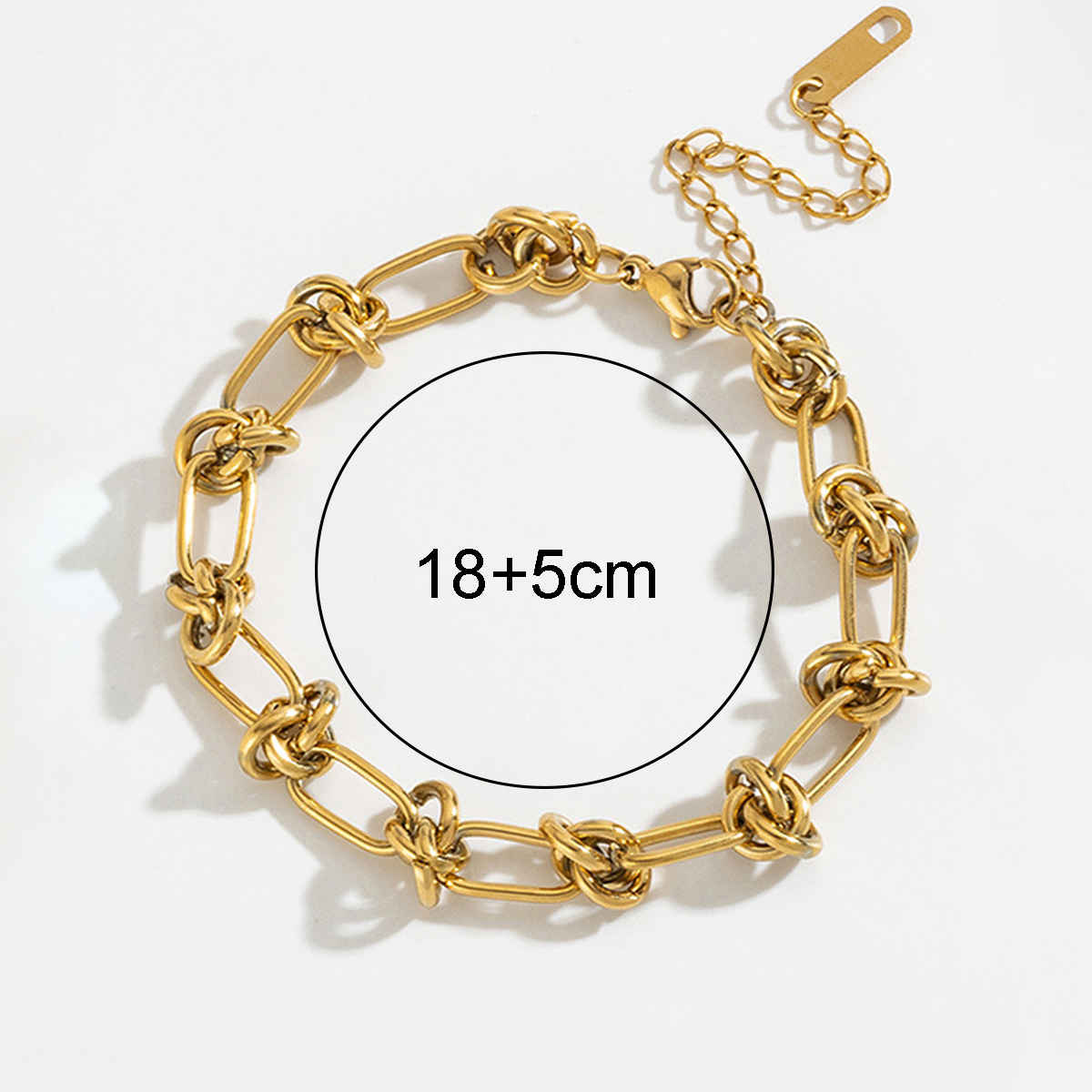 LabelShe Gold Plated Stainless Steel Knotted Chain Bracelet | LS-BNG-16180