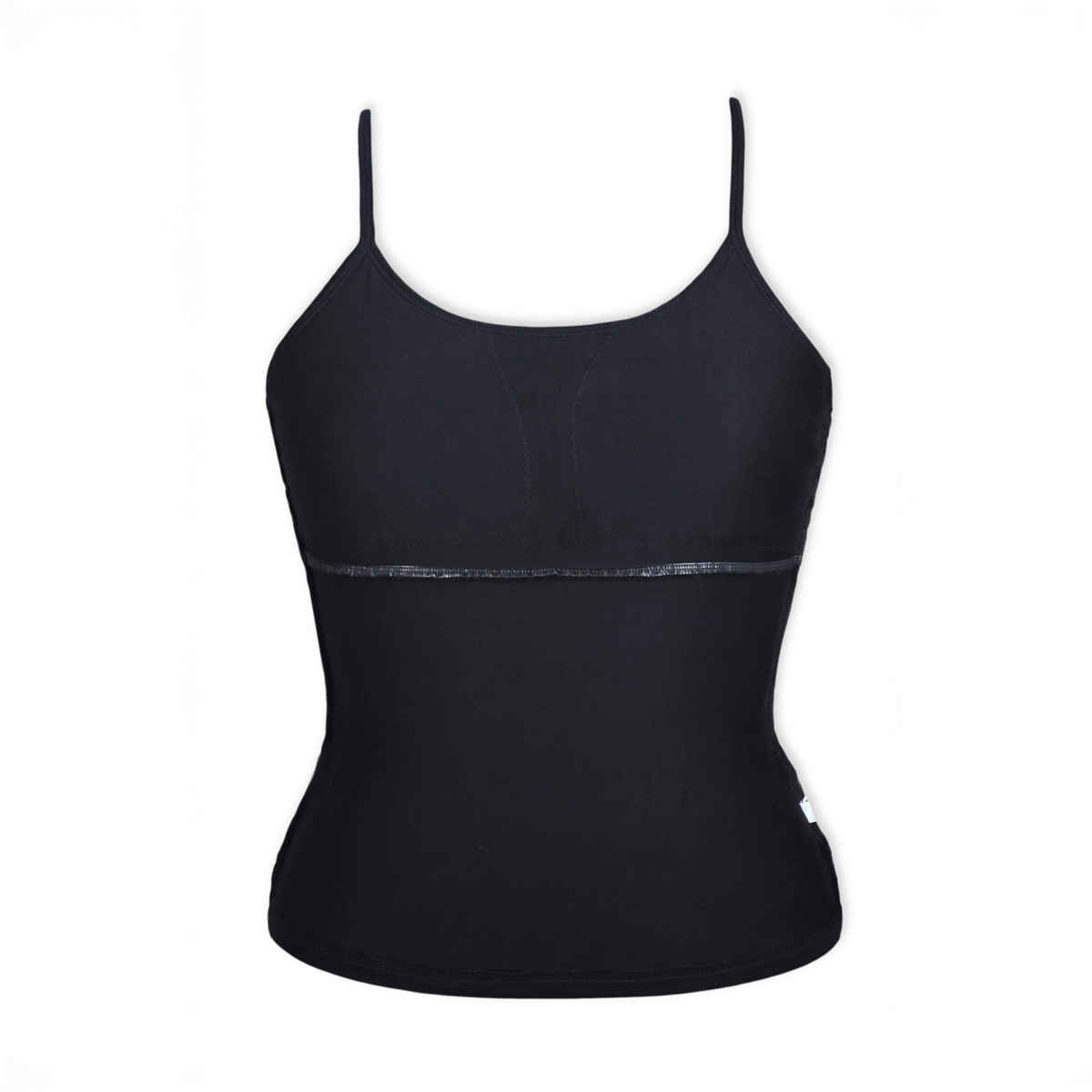 D'chica Black High Coverage Cotton Black Camisole Bra With Adjustable Strap For Women's - L