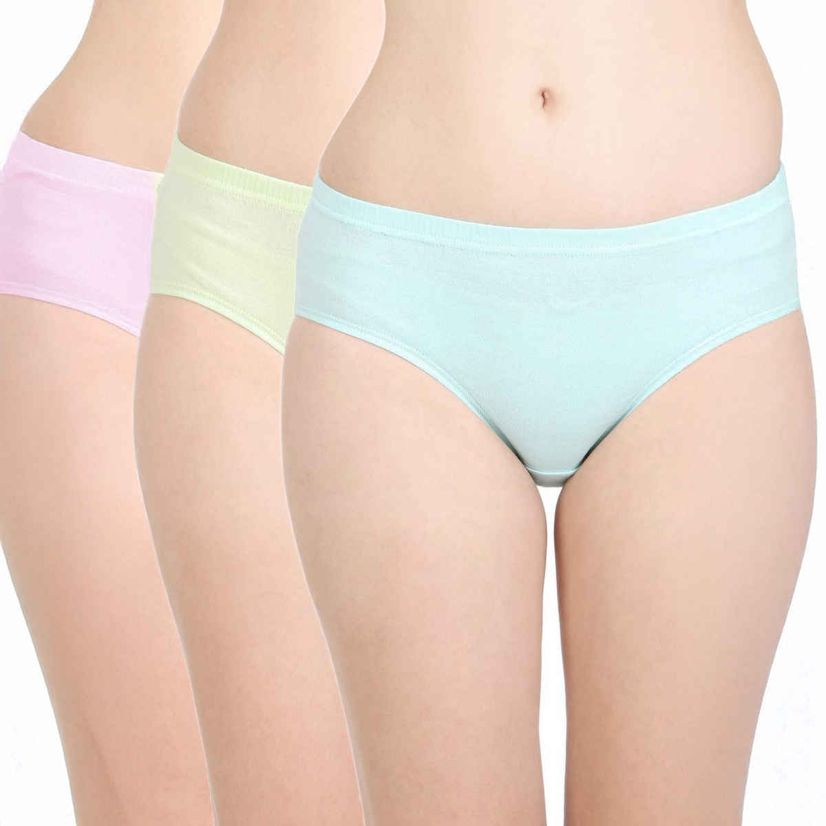 Bodycare Women Panty Plain Classic 100% Cotton Mid Rise | Assorted - 3XL