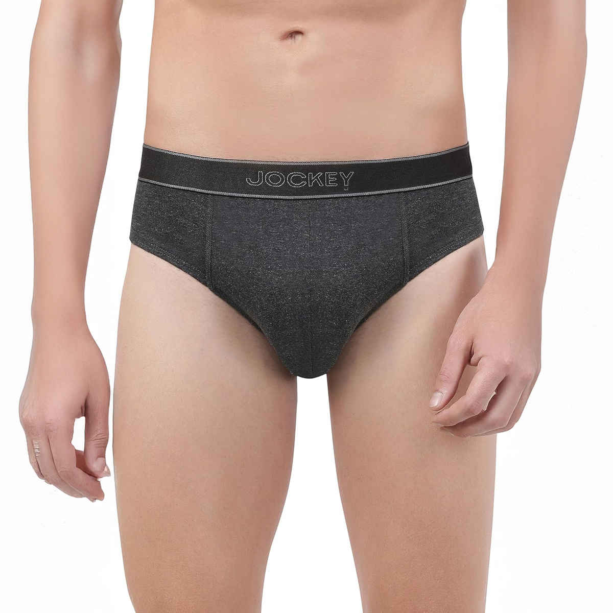 Jockey 1010 Men's Super Combed Cotton Underwear Solid Brief with Stay Fresh Properties (Pack of 2)