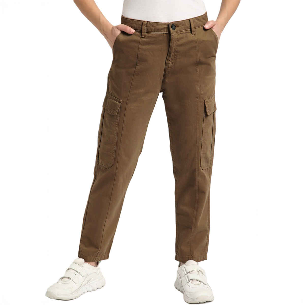 IVOC Women's Regular Cargo Trousers | Coffee Liquer - 30
