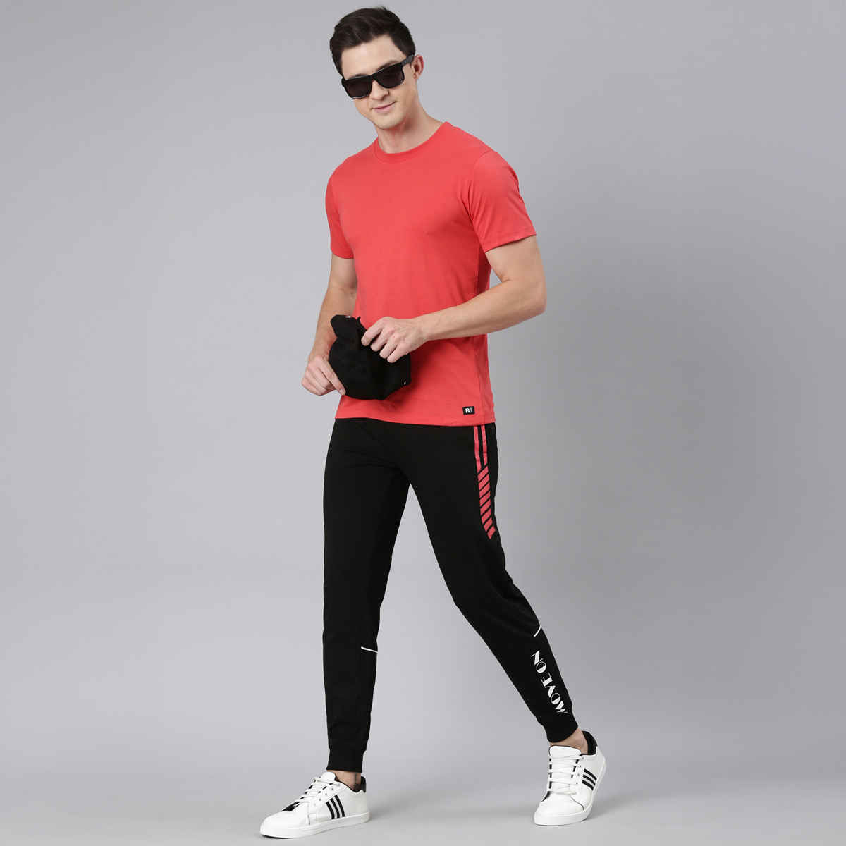 Rupa Jon Men's Round Neck T-Shirt Style | RJ 901 | Haute Red - S