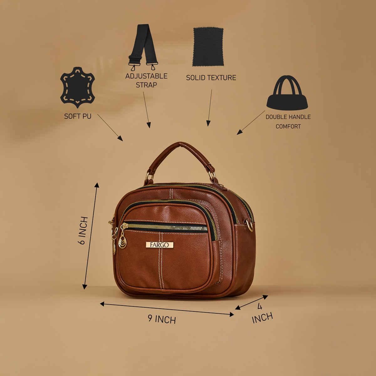 Fargo Women's Fancy Sling Bag | Brown