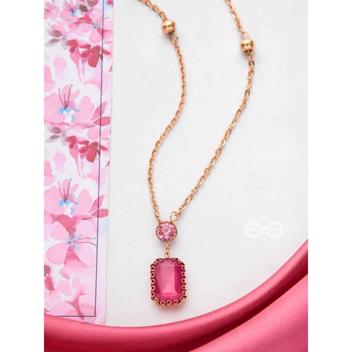 Everstylish Magenta's Magic - Smart and Casual Neckpiece With Anti-tarnish Coating