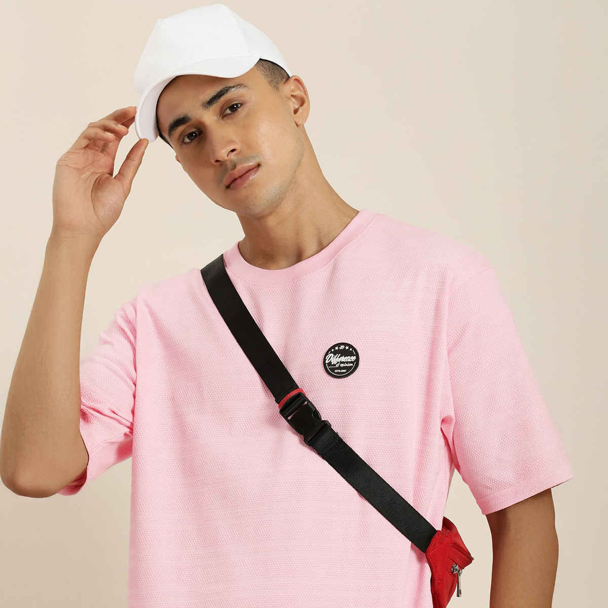 Difference of Opinion Men T-shirt - Pink | Classic Fit | XL