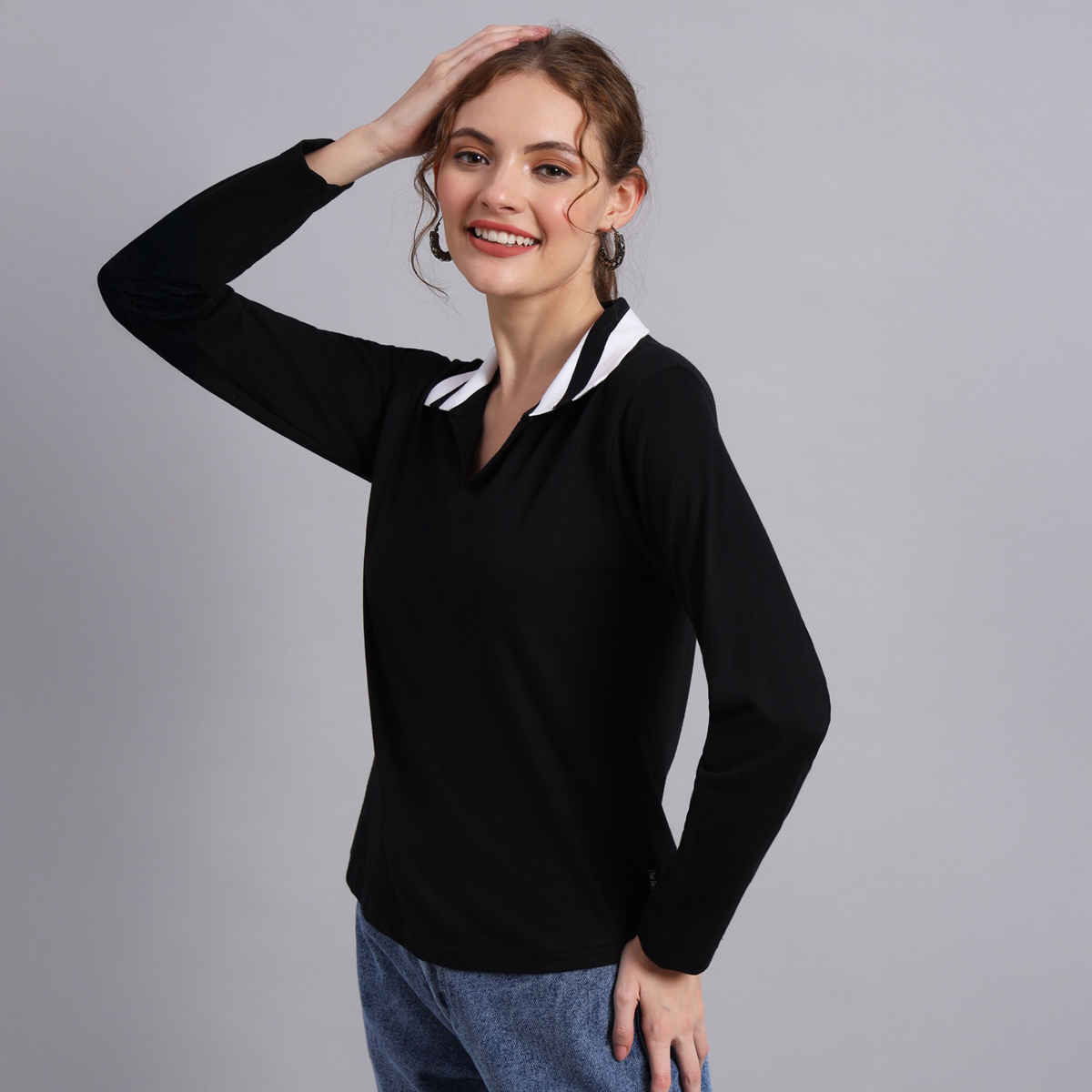 The Dry State Women's Black T-shirts WTSH | 1565A | L