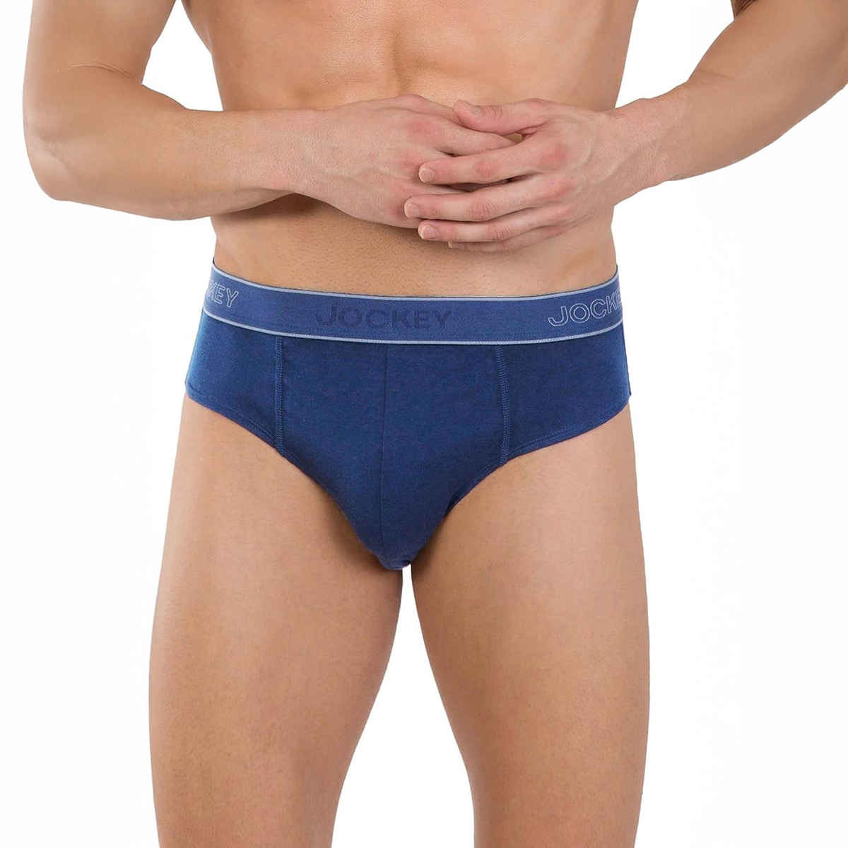 Jockey 1010 Men's Super Combed Cotton Underwear Solid Brief with Stay Fresh Properties (Pack of 2)
