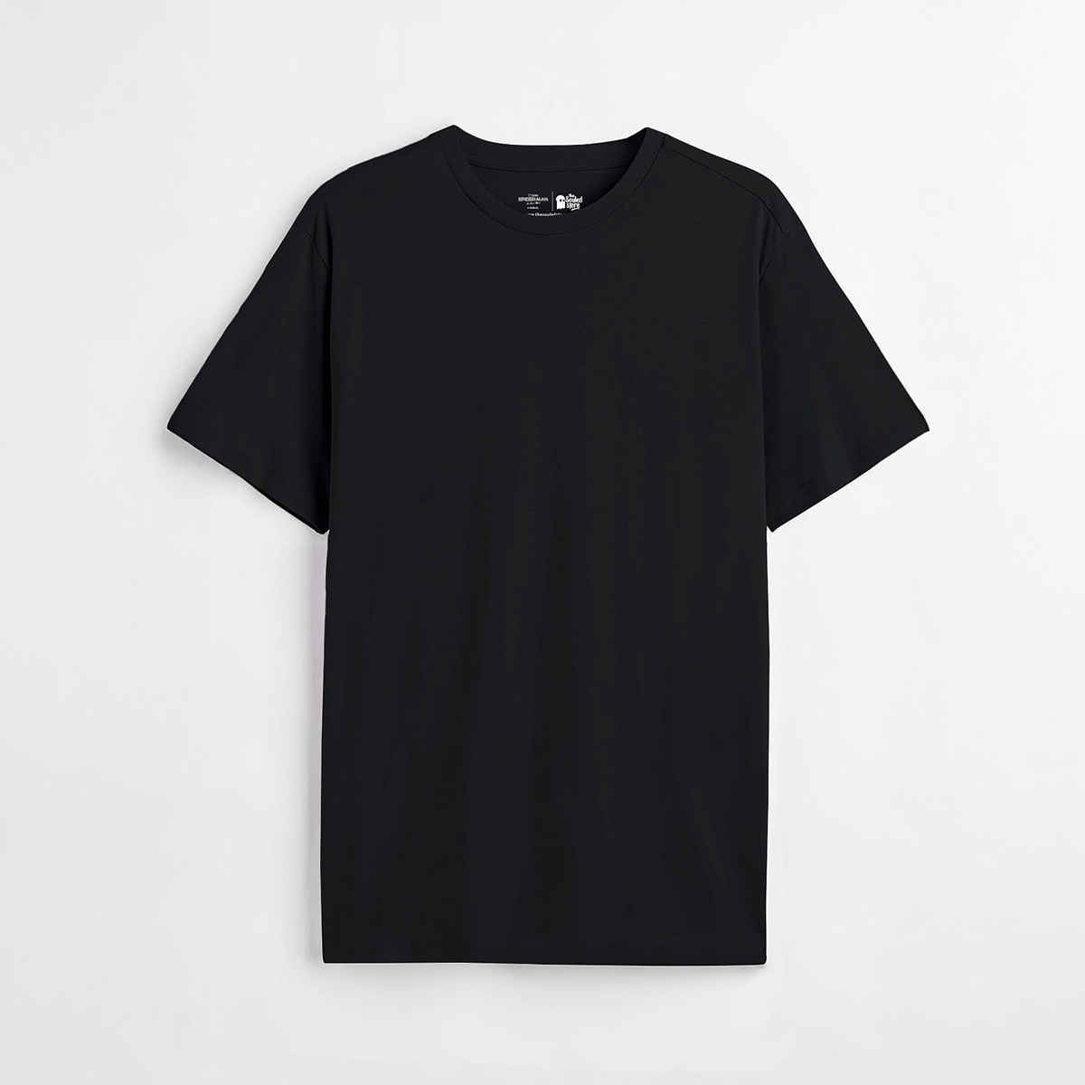 The Souled Store Men's Regular Solids- Black T-Shirts | Black | XL