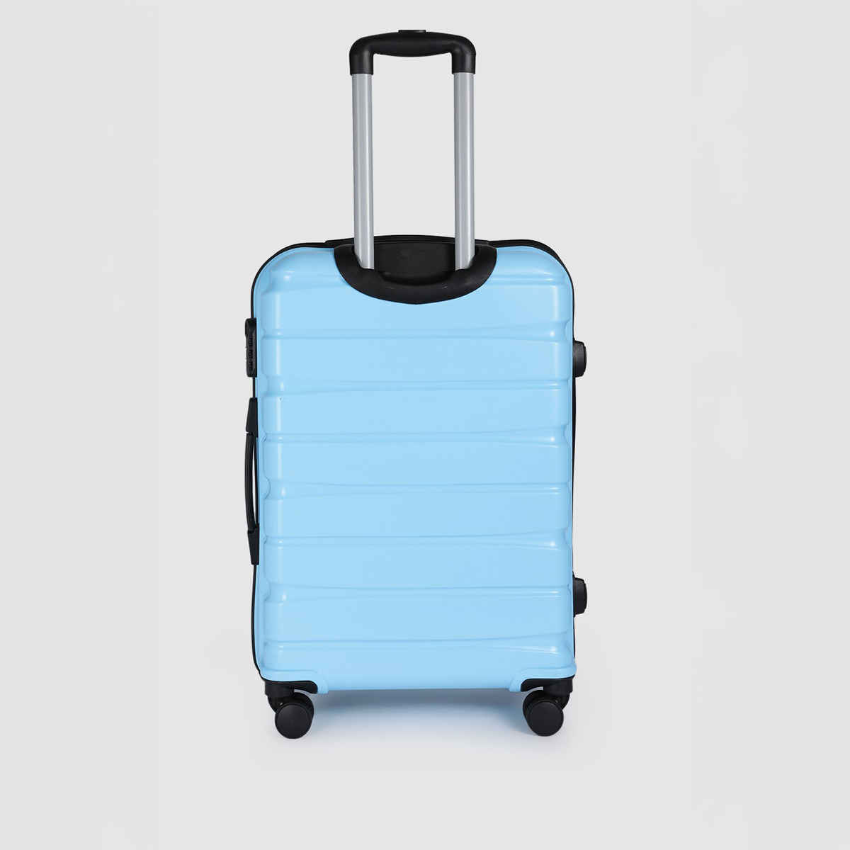 Teakwood Leather 360 Degree Rotation Hard Trolley Bag | Blue - Medium