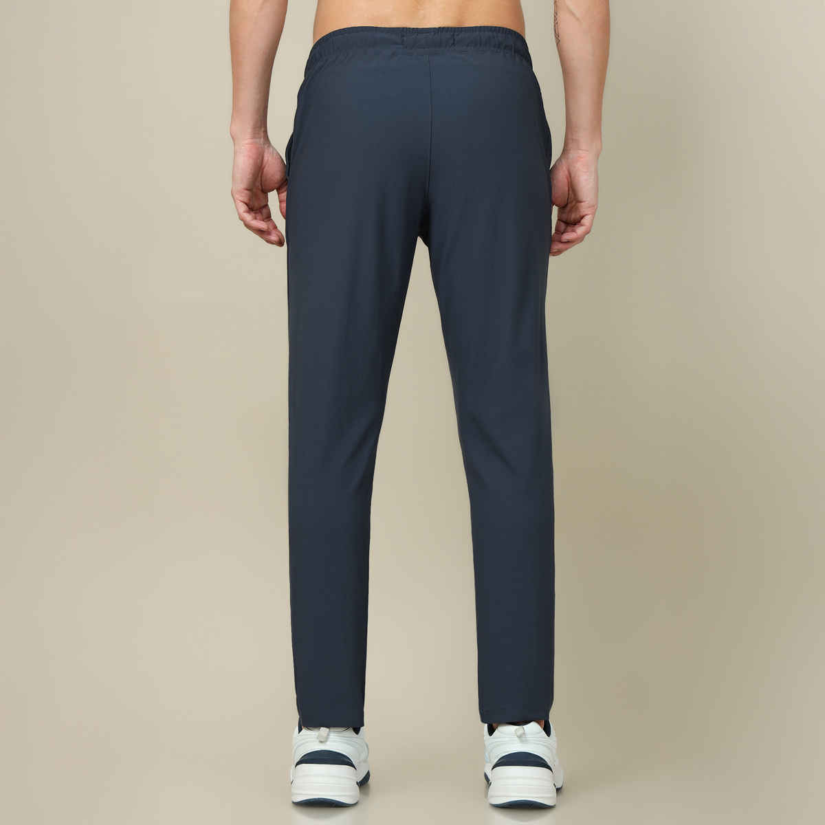 Technosport Men Poly Solid Relax Fit Sports Trackpants with DURACOOL+ | Carbon Grey | L