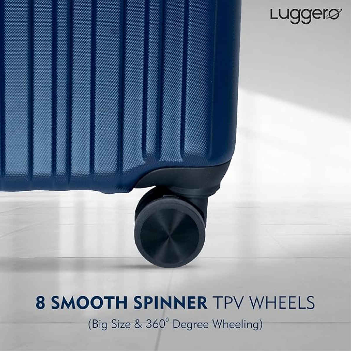 Luggero Classic Trolley Bag | Deep Blue - M