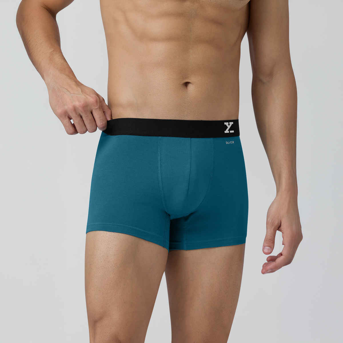 XYXX Men's Aero Cotton Solid Trunks Pack of 1, Green Emerald| M
