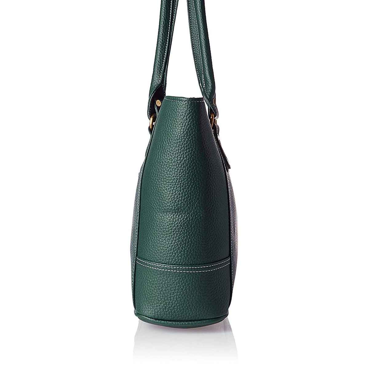 Fostelo Women's Vegan Leather Everly Handbags Shoulder Hobo Bag Ladies Purse | Green | Large