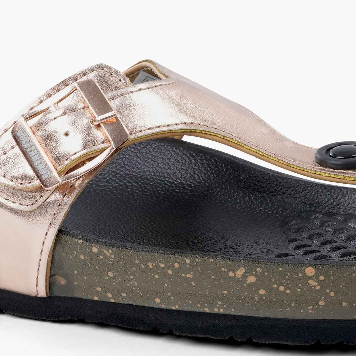 Solethreads Athena Metalic Gold Flip-Flops & Slippers for Women | Size - India-UK 5