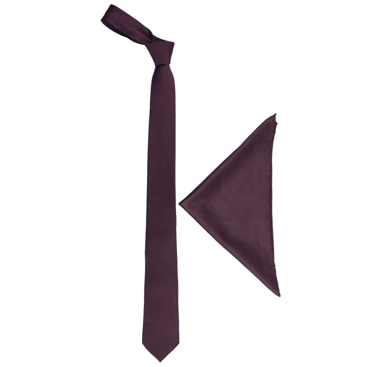 Calvadoss Men's Tie And Pocket Square Gift Set | Wine
