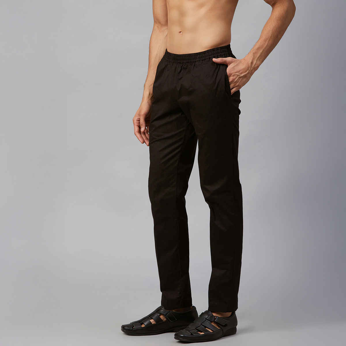 See Designs Men's Solid Pyjamas | Black - XL