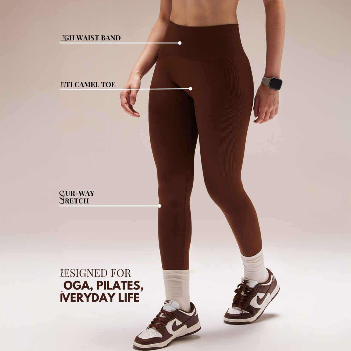 Cava Women's Leggings Sky-Rise | Brunette - XS