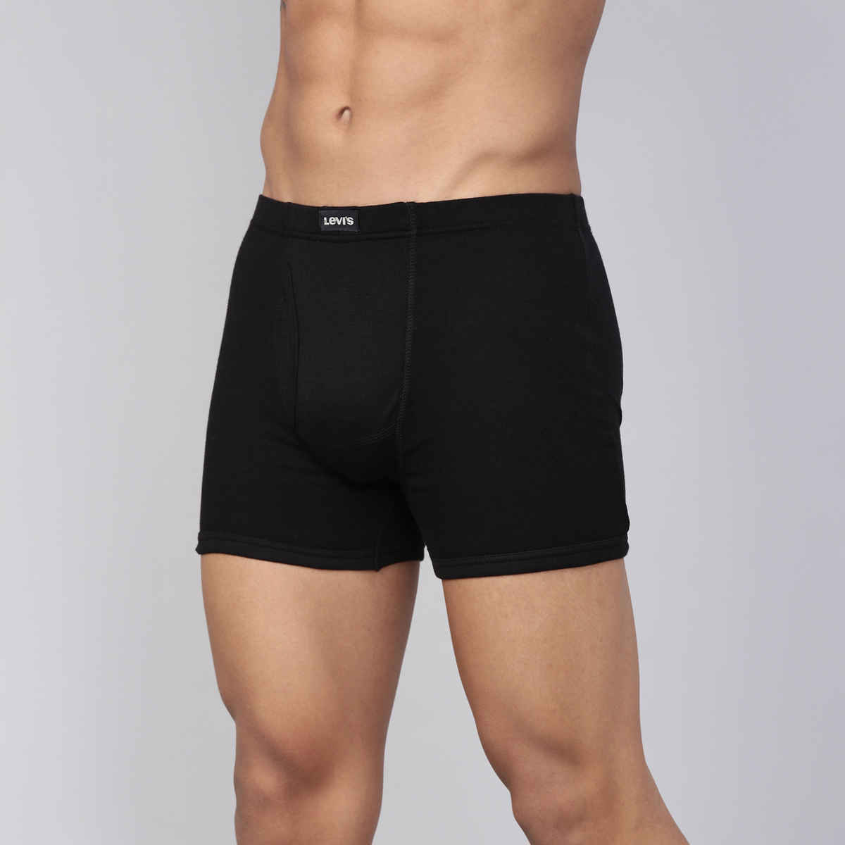 Levi's 010 Men's Comfort Boxer Brief | Contoured Double Pouch | Black | M