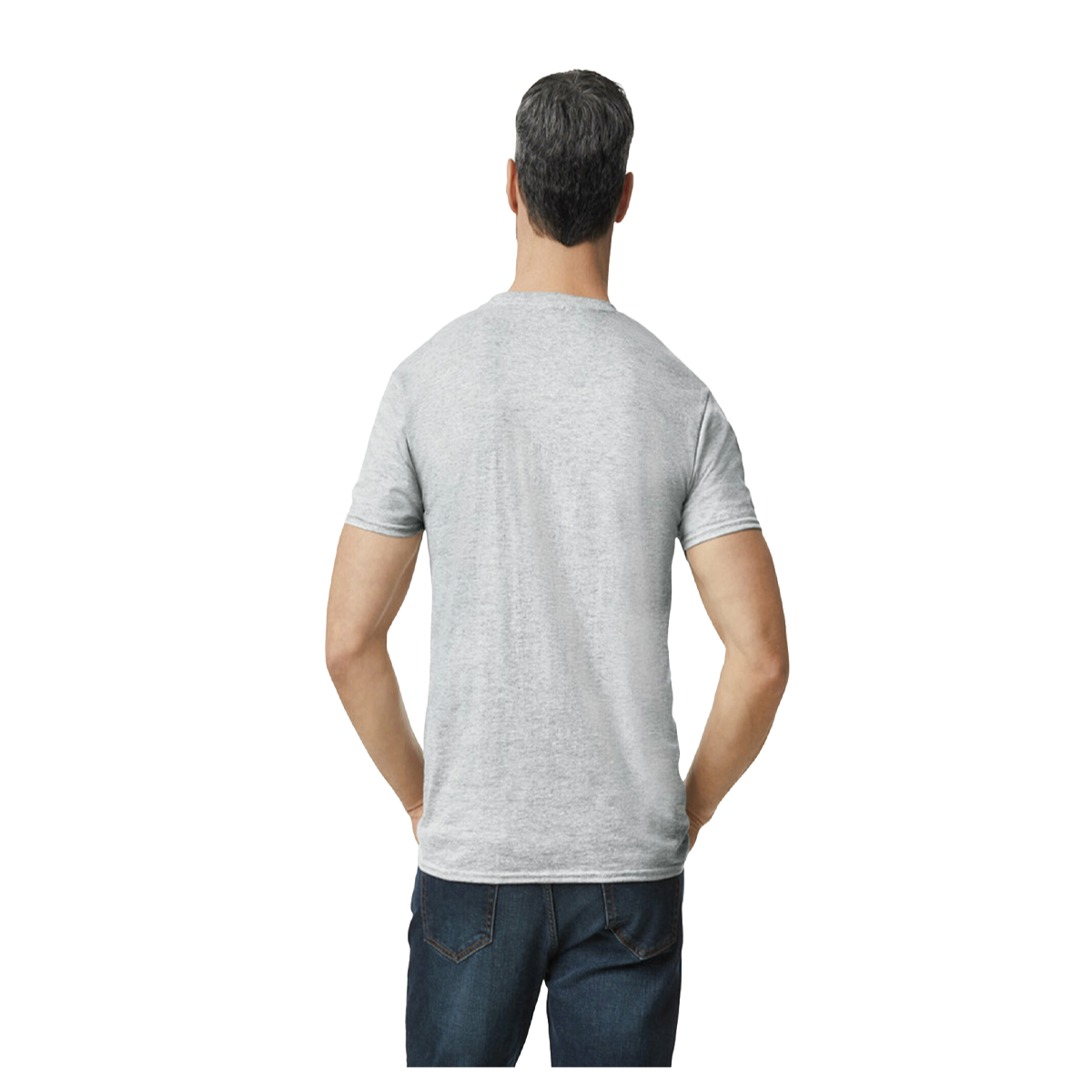 Gildan Unisex 100% Cotton Solid T-Shirt - M | Grey