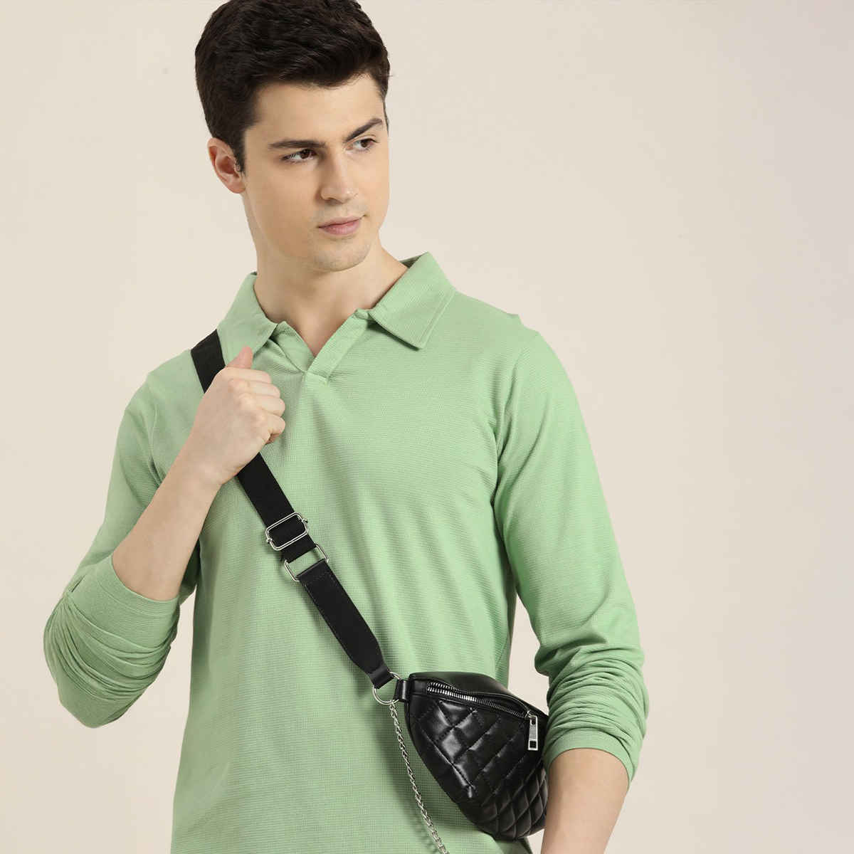 Dillinger Men's T-shirt Long Sleeve | DLPOL002PGRN | Pista Green - S
