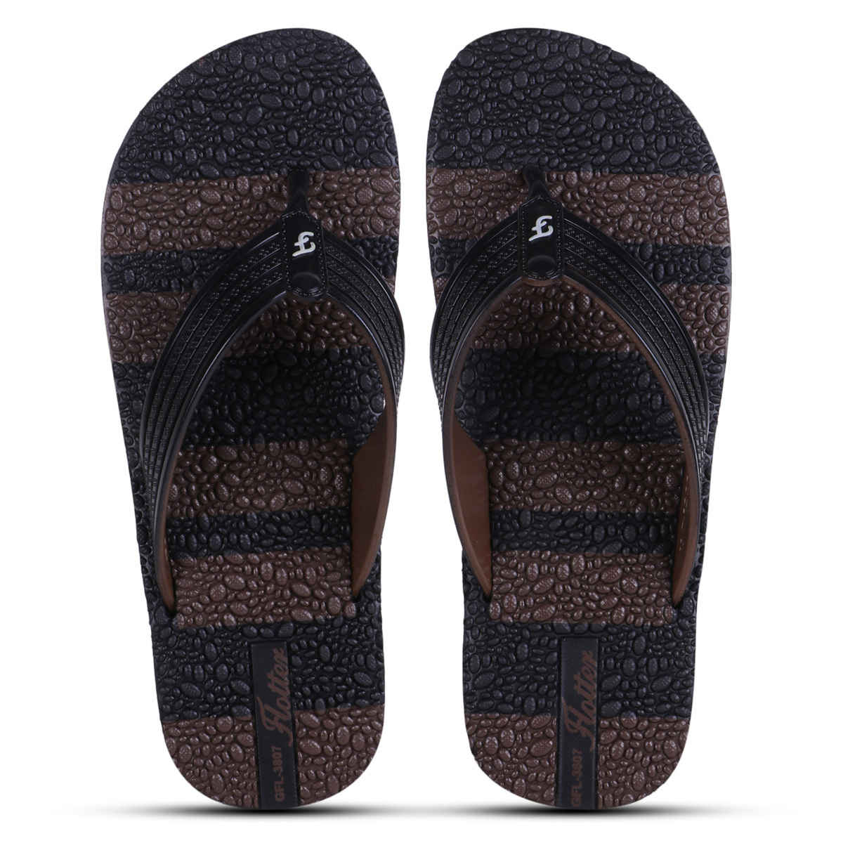 Action Slipper For Men | Gfl-3807 Black-Coffee - UK-9