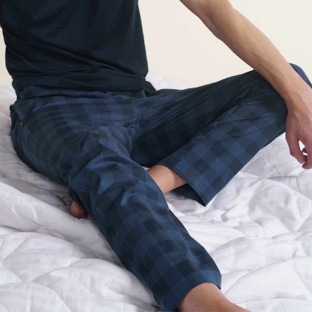 Damensch Men's Cotton Tapered Fit Pyjama| Navy | XXL