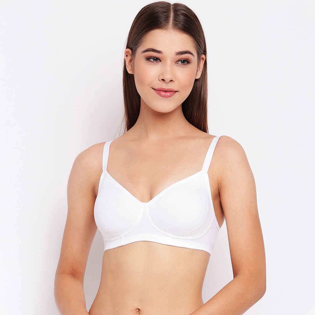 Enamor Women's A042 Side Support Shaper Fab-Cool Cotton Bra | Non Padded | Wirefree | White - 32B
