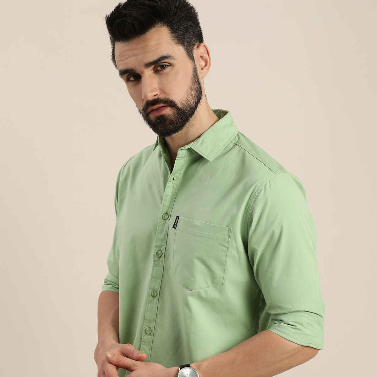 Dillinger Men's Shirt | DLMSRT001PGRN | Pista Green - L