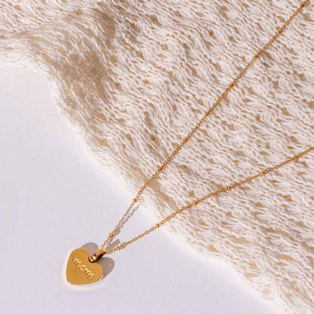 ZAISHA 18K Gold Plated Mom Love Necklace | Birthday gift for mother