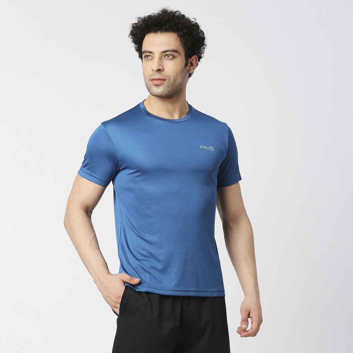 Playr Men's Adult Training Tee Polyester for All Season | Teal | S
