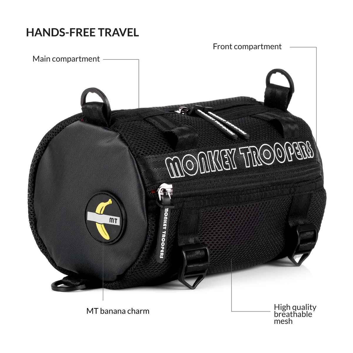 MONKEY TROOPERS Webster Sling Bag, Unisex Crossbody, Water Resistant, Lightweight & Tough | Navy