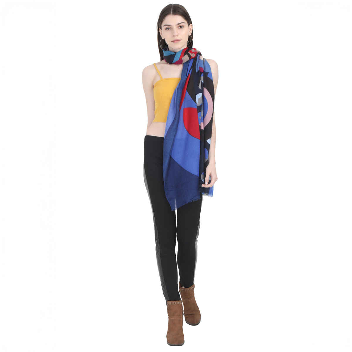 Fabseasons Women's Cotton Scarf | Blue - One Size
