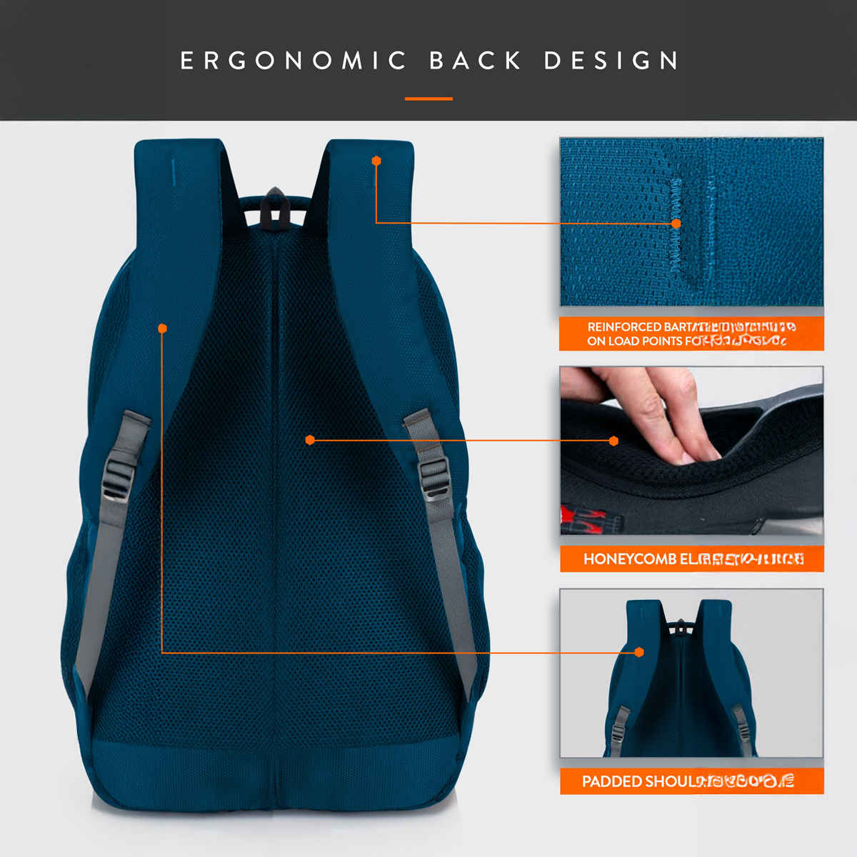 Lunar's Unisex Solid Polyester 48 L Laptop Backpack | Blue and Grey