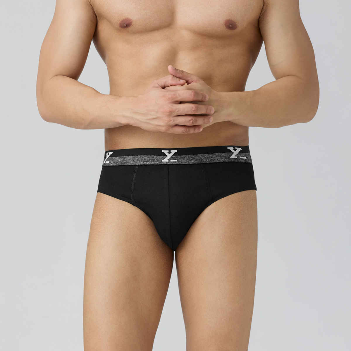 XYXX Men's Cotton Solid Briefs, Pack of 1, Jet Black| M