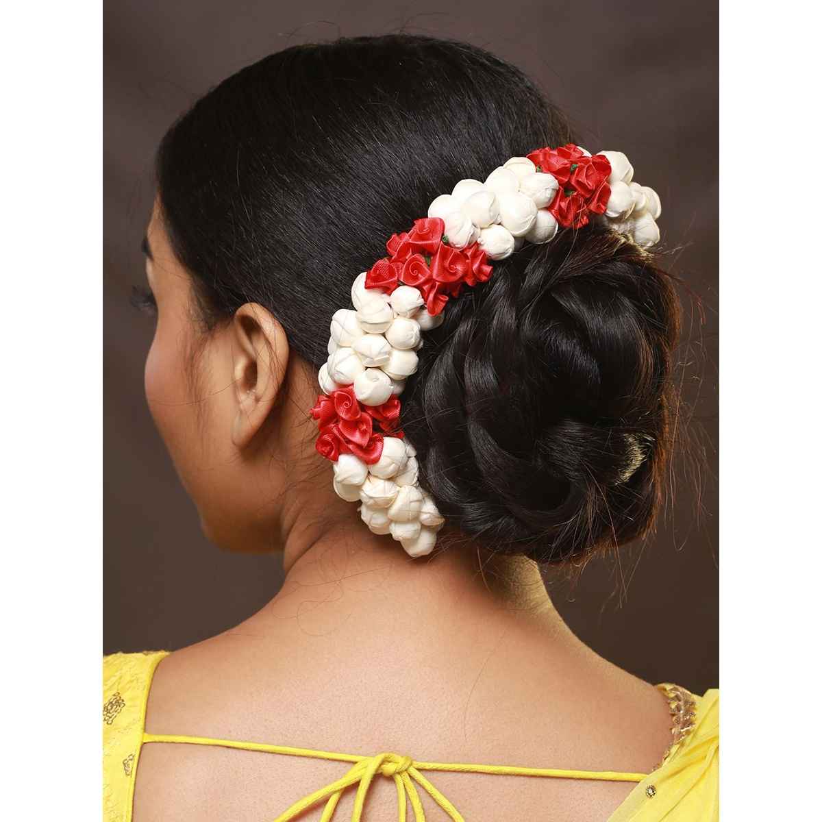 Aatmana Women Artificial Flower Embellished Hair Bun